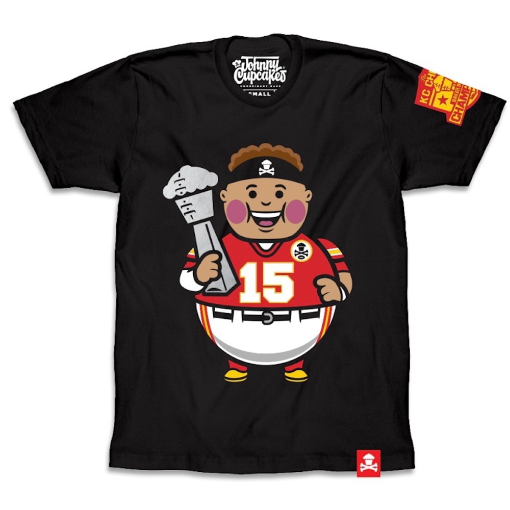 Rare Brand New Johnny Cupcakes Chiefs Super Bowl Shirt